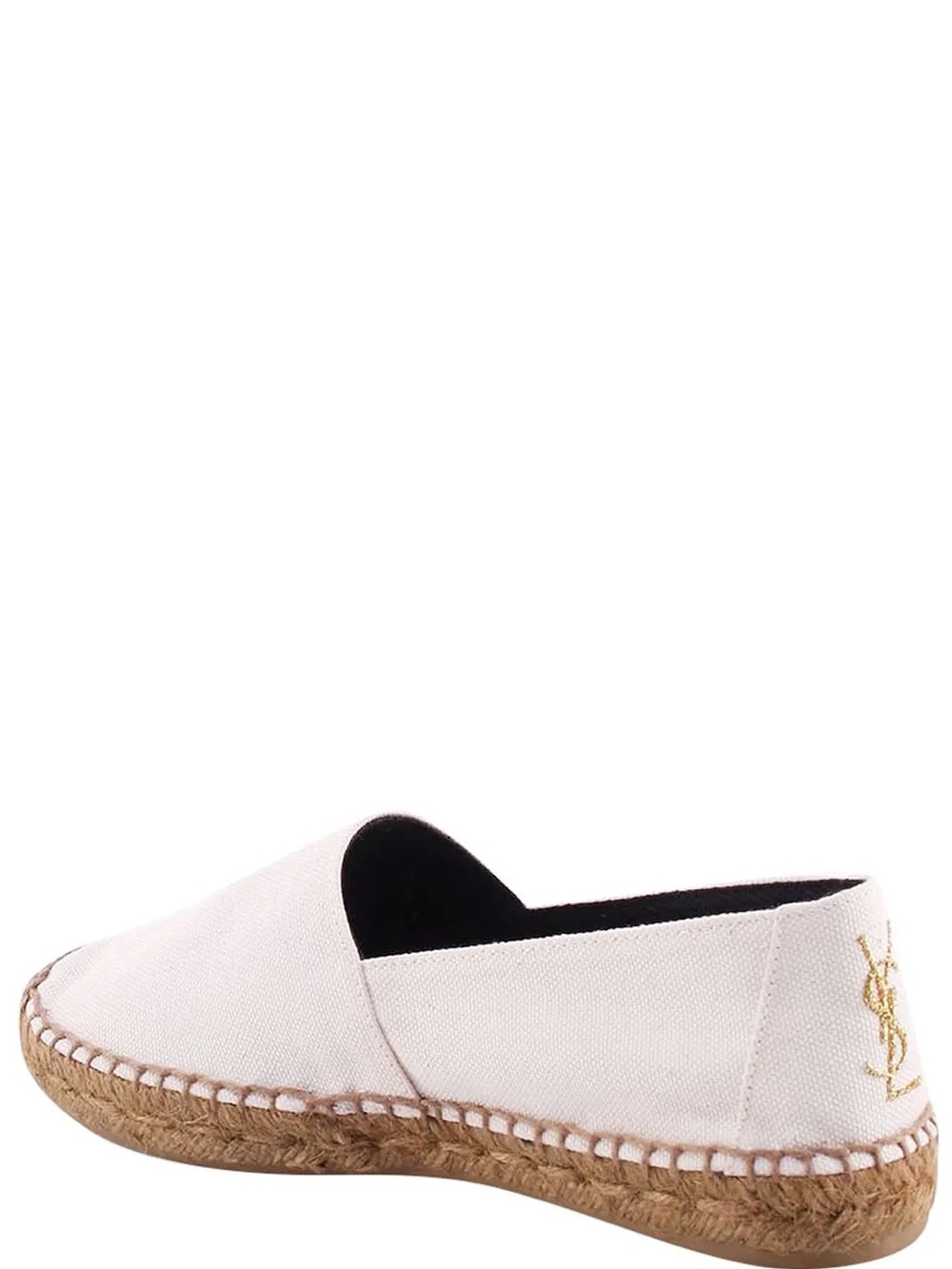 Saint Laurent White Espadrille Gold Ysl Size 40